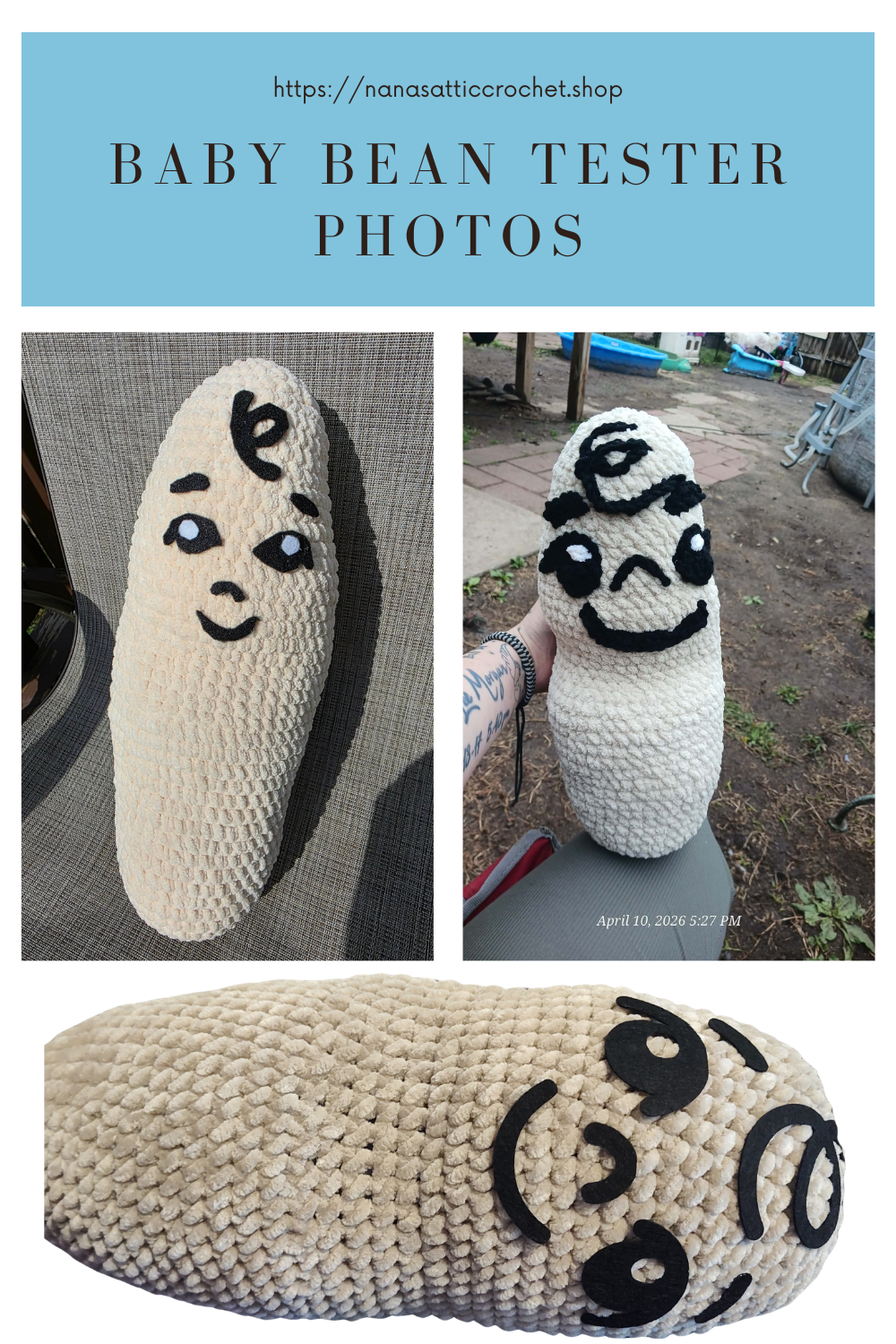 Baby Bean Crochet Pattern Bundle | Plush Amigurumi + Baby Blanket PDF Digital Download