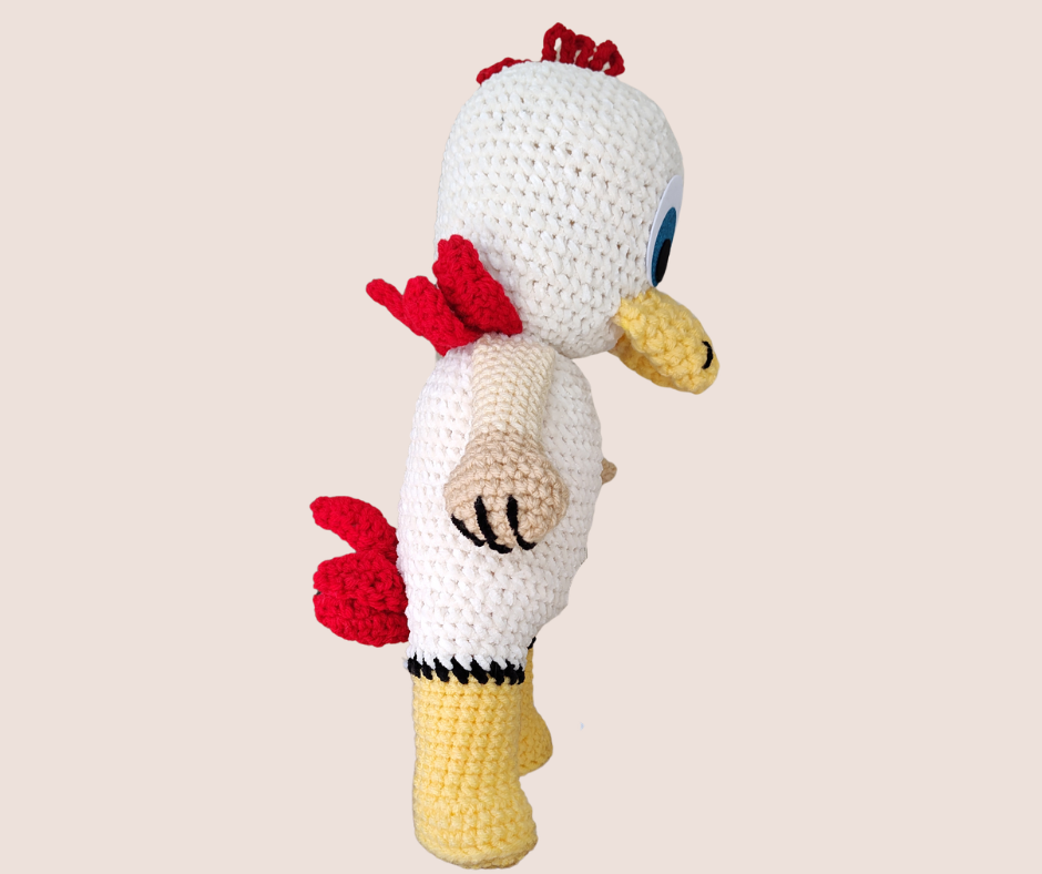 Doodle Rooster Crochet Pattern PDF | 16-17 Inch Amigurumi Farm Animal | Nana's Attic