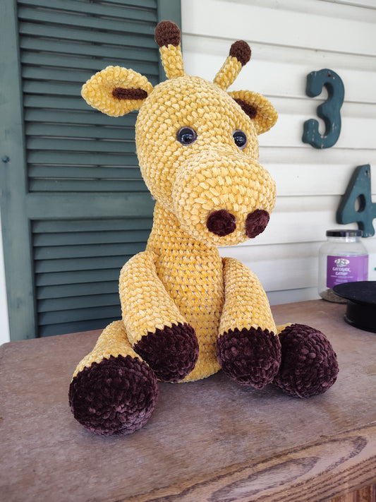 Crochet Safari Giraffe Plush – Handmade Stuffed Animal Toy