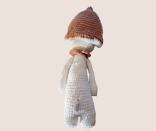 Tall Mushroom Guy – Handmade Crochet Plush – 20" Whimsical Decor