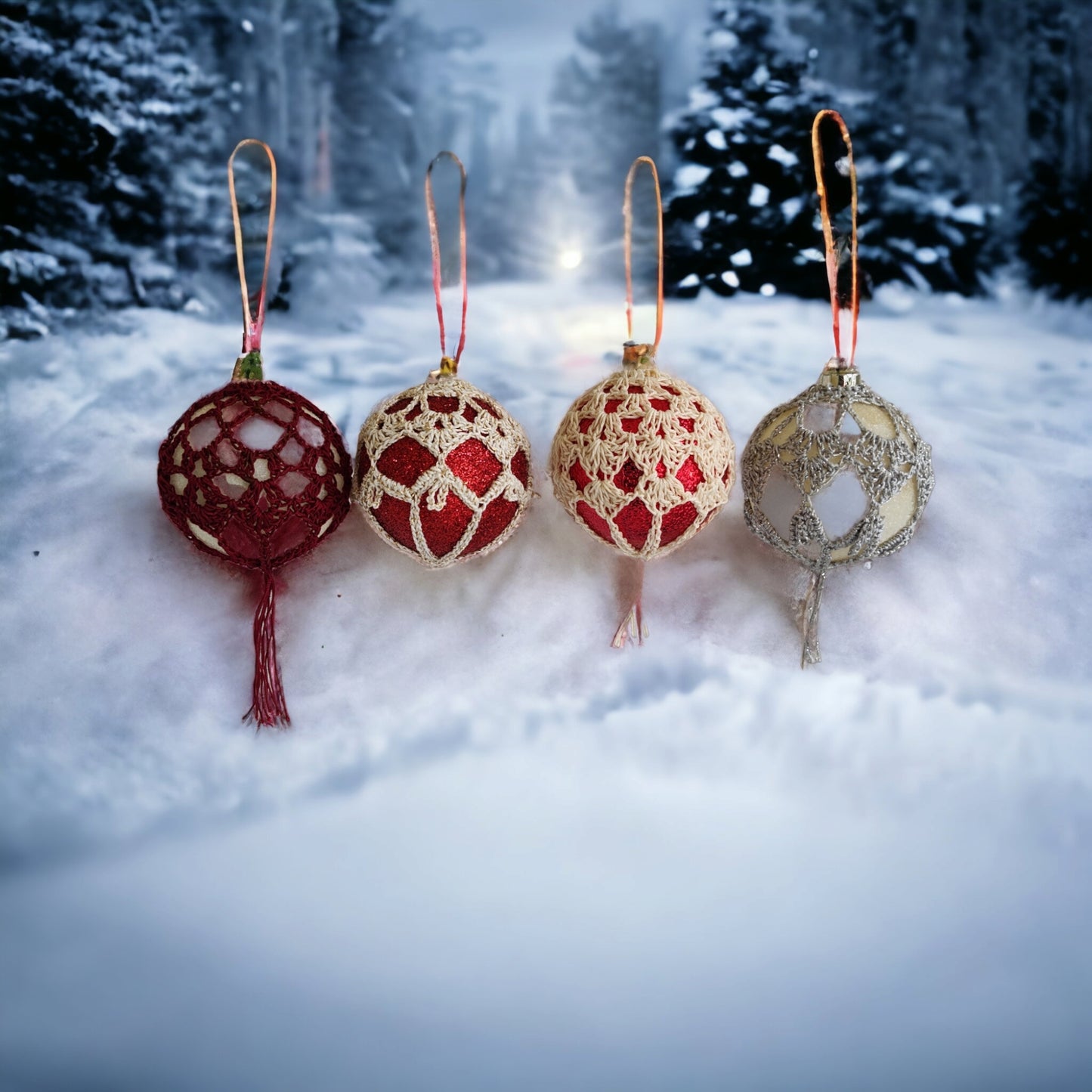 Crochet Christmas Ball Ornaments