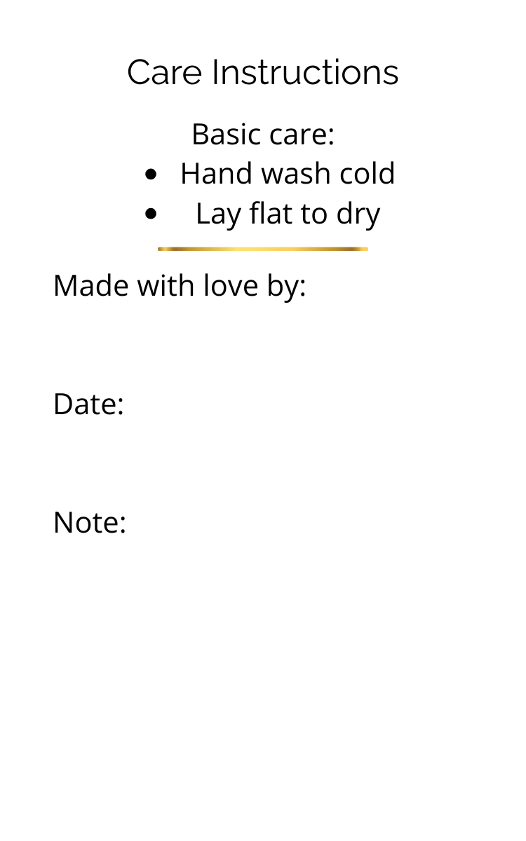 Printable Wearables Gift Tags for Handmade Gifts