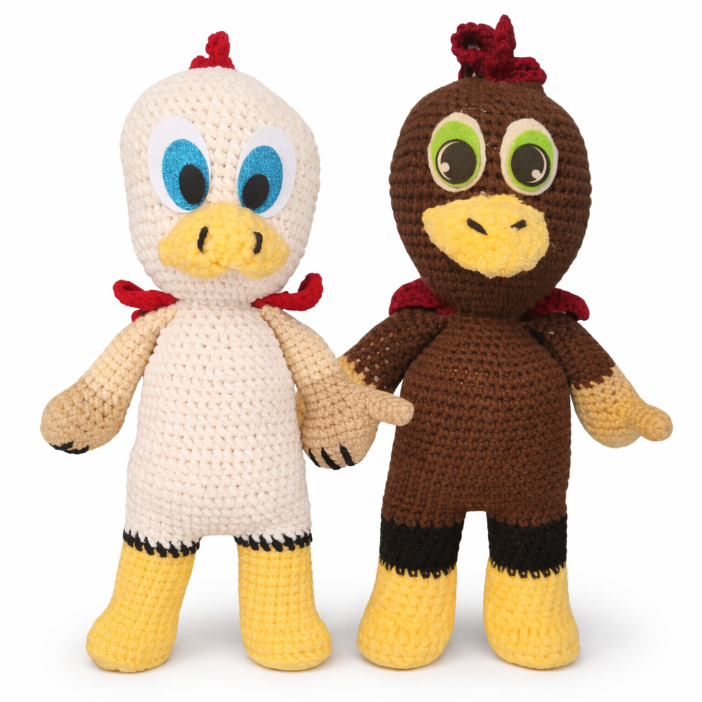 Doodle Rooster Crochet Pattern PDF | 16-17 Inch Amigurumi Farm Animal | Nana's Attic