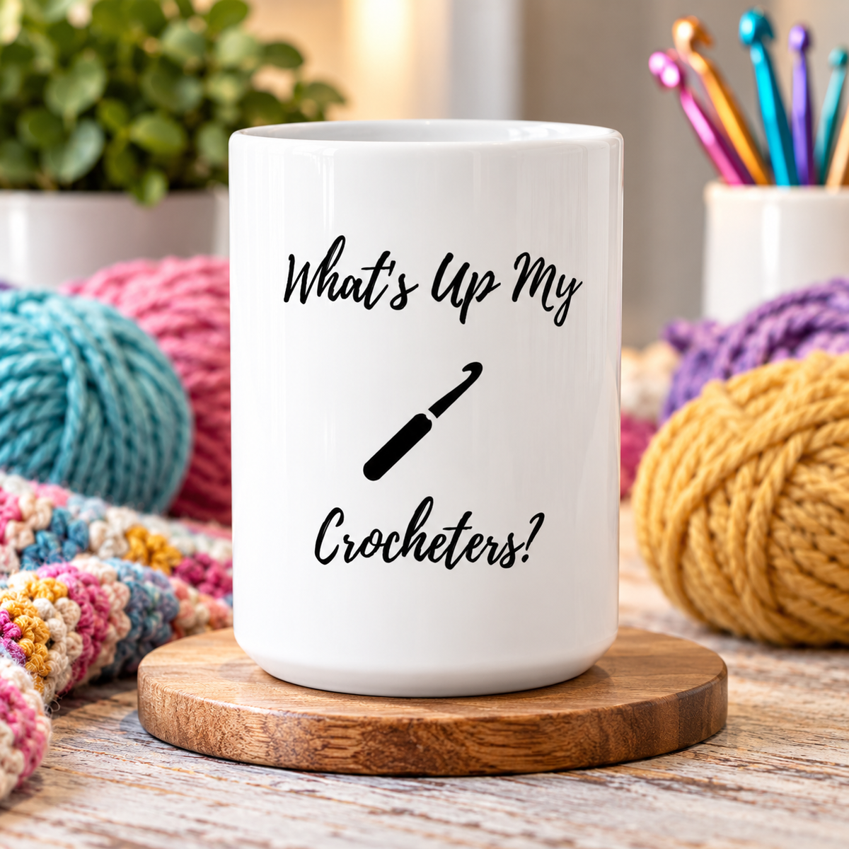 White glossy mug