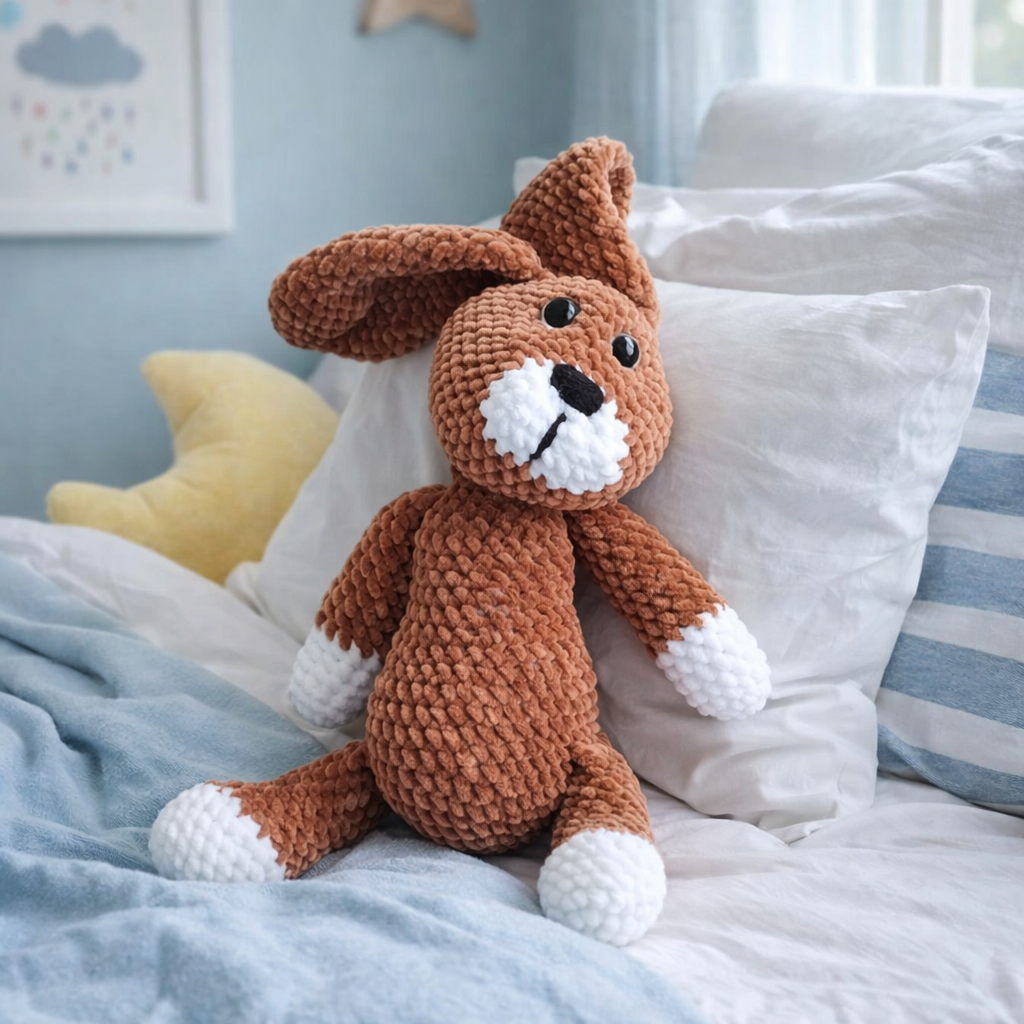 Déogee the Puppy Crochet Pattern – Handmade Dog Plush Amigurumi PDF
