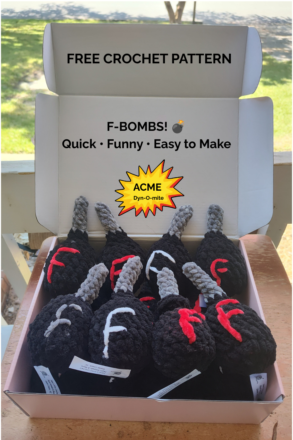 The F-Bomb — Handmade Crochet Desk Accessory & Gag Gift