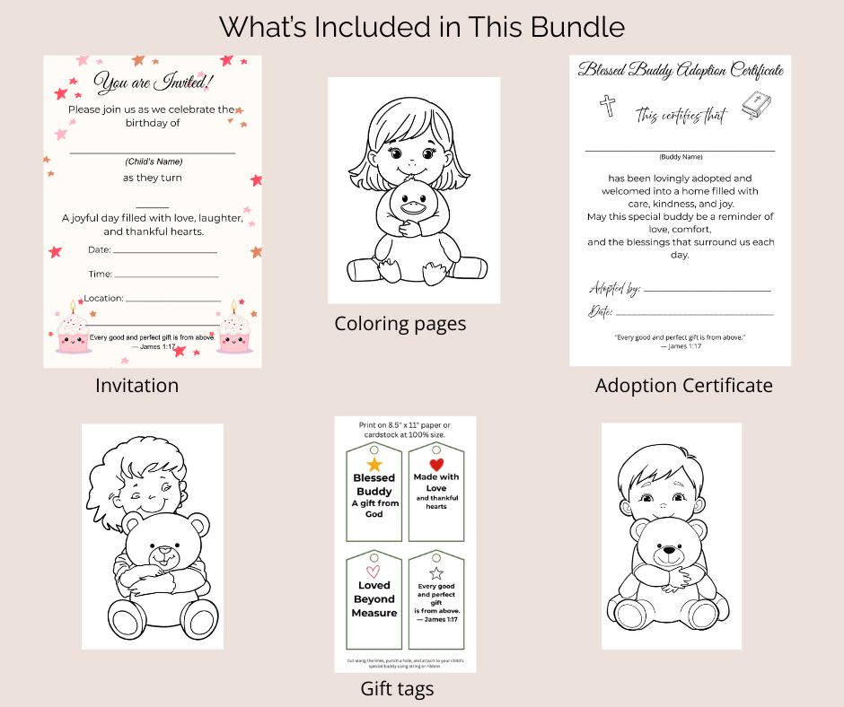Blessed Buddy Faith Printable Bundle