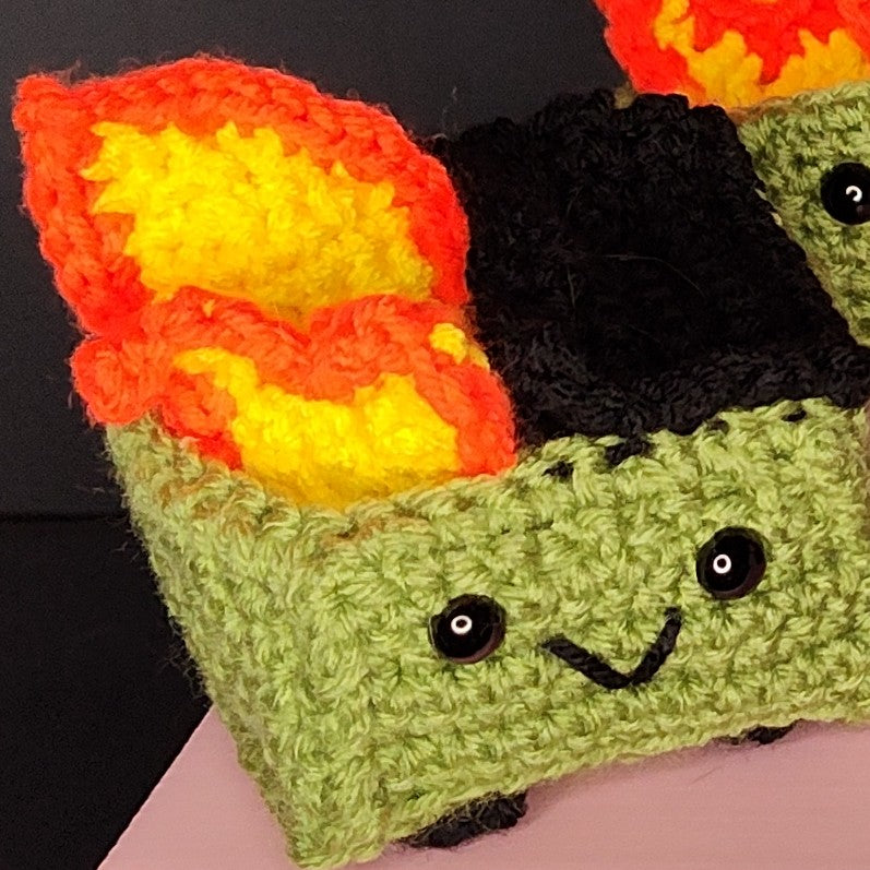 🔥 Crochet Dumpster Fire – Handmade Stress Relief Gift That Gets It