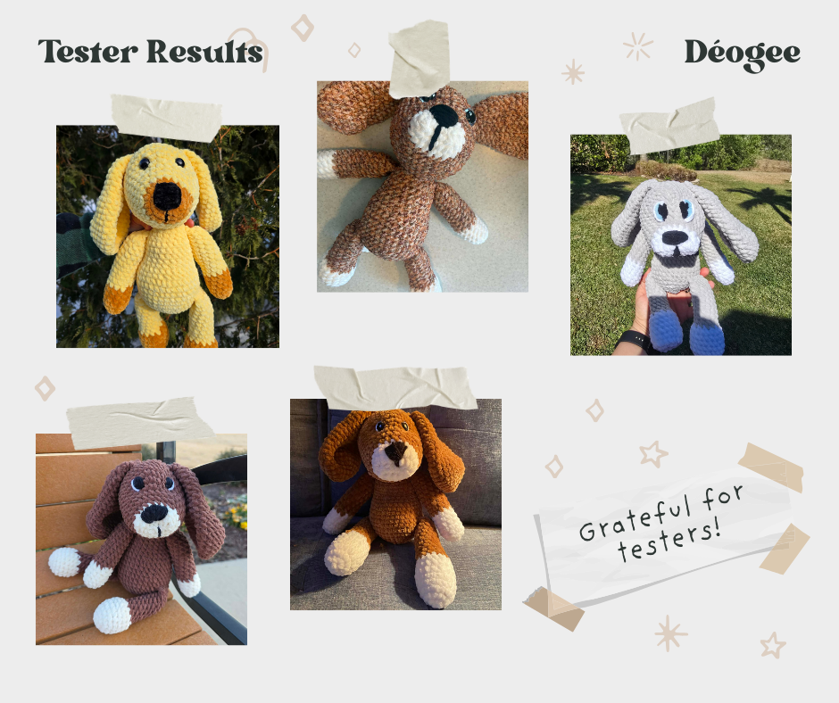 Déogee the Puppy Crochet Pattern – Handmade Dog Plush Amigurumi PDF