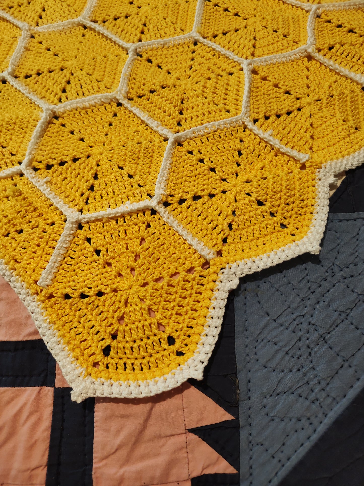 Honeycomb Crochet Baby Blanket - Heirloom Gift (36"x36")