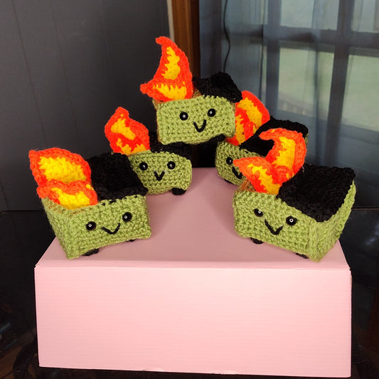 🔥 Crochet Dumpster Fire – Handmade Stress Relief Gift That Gets It