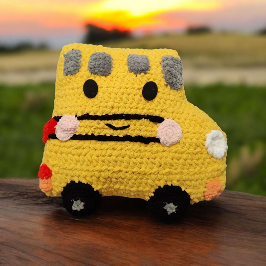 School Bus Plushy Pillow