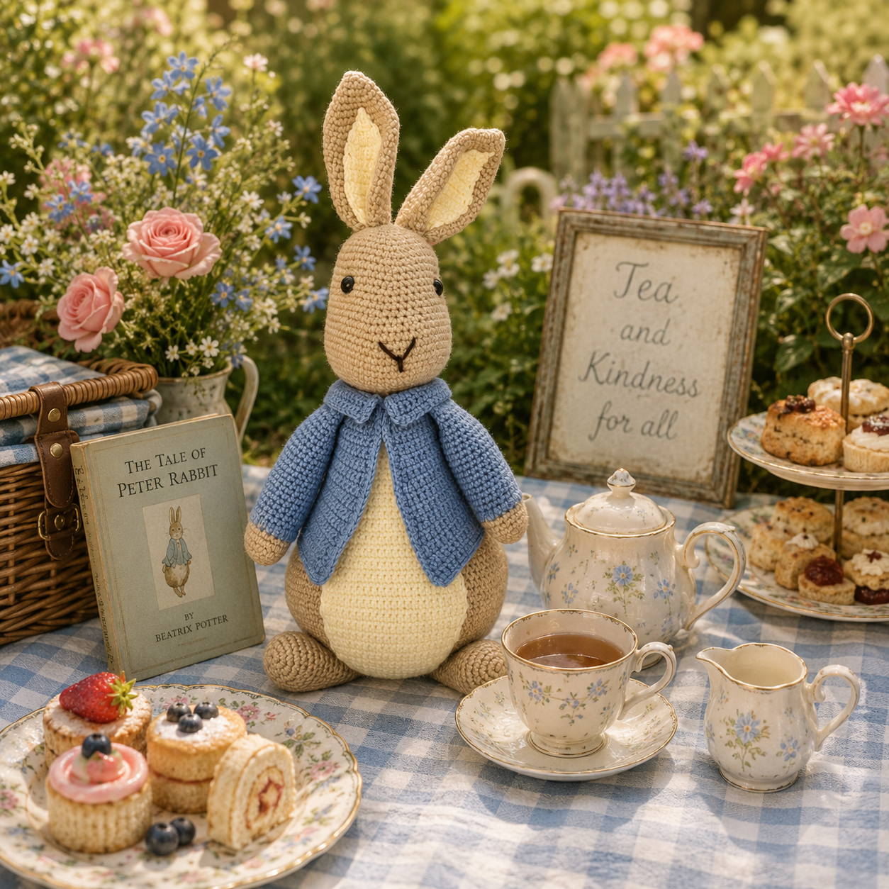 Woodland Crochet Stuffed Rabbit