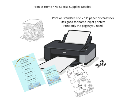 Sea Life Adoption Printable Bundle