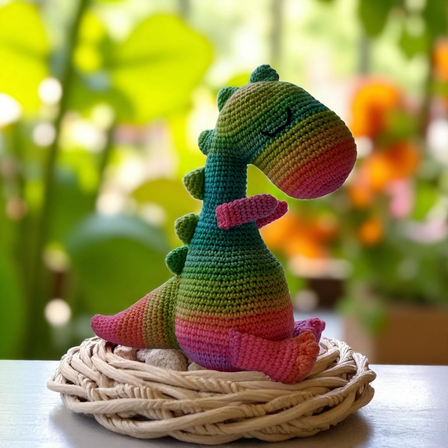 Sleeping Dinosaur – Handmade Crochet Plush Dino
