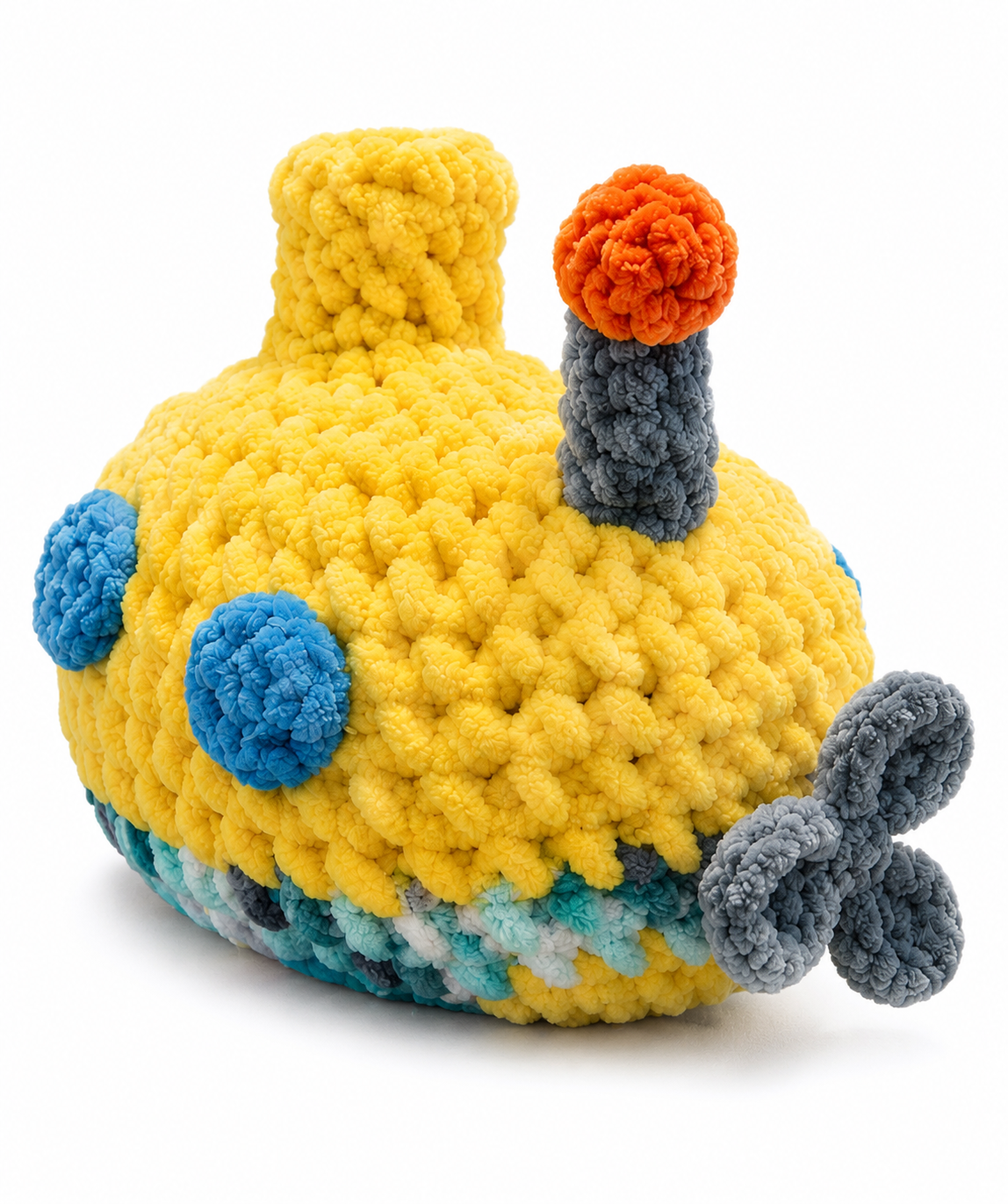 The Chunky Yellow Submarine — Handmade Crochet Plush Toy
