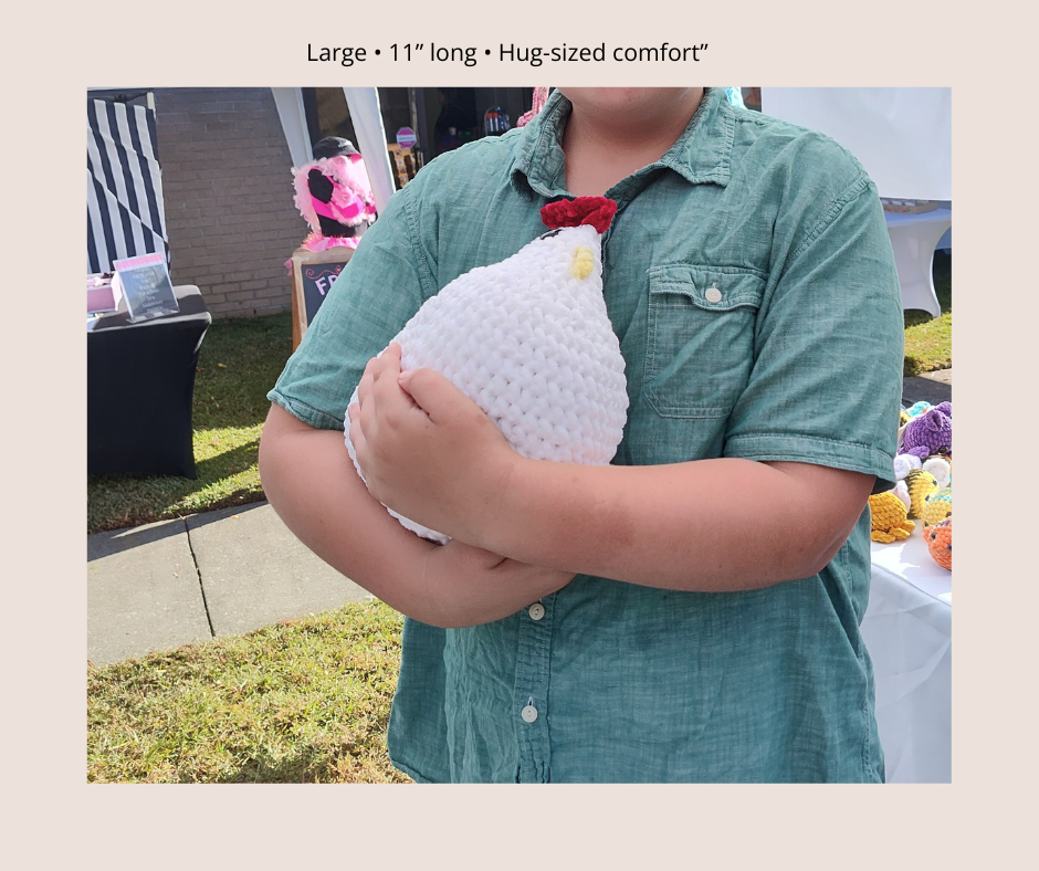 🐔 Support Chicken Plush – Handmade Emotional Support Companion