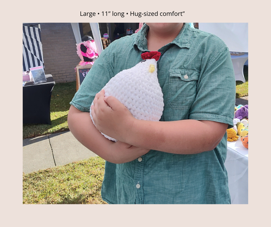 🐔 Support Chicken Plush – Handmade Emotional Support Companion
