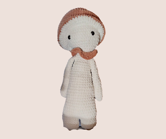 Tall Mushroom Guy – Handmade Crochet Plush – 20" Whimsical Decor