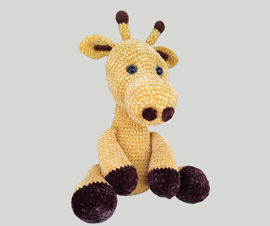 Crochet Safari Giraffe Plush – Handmade Stuffed Animal Toy
