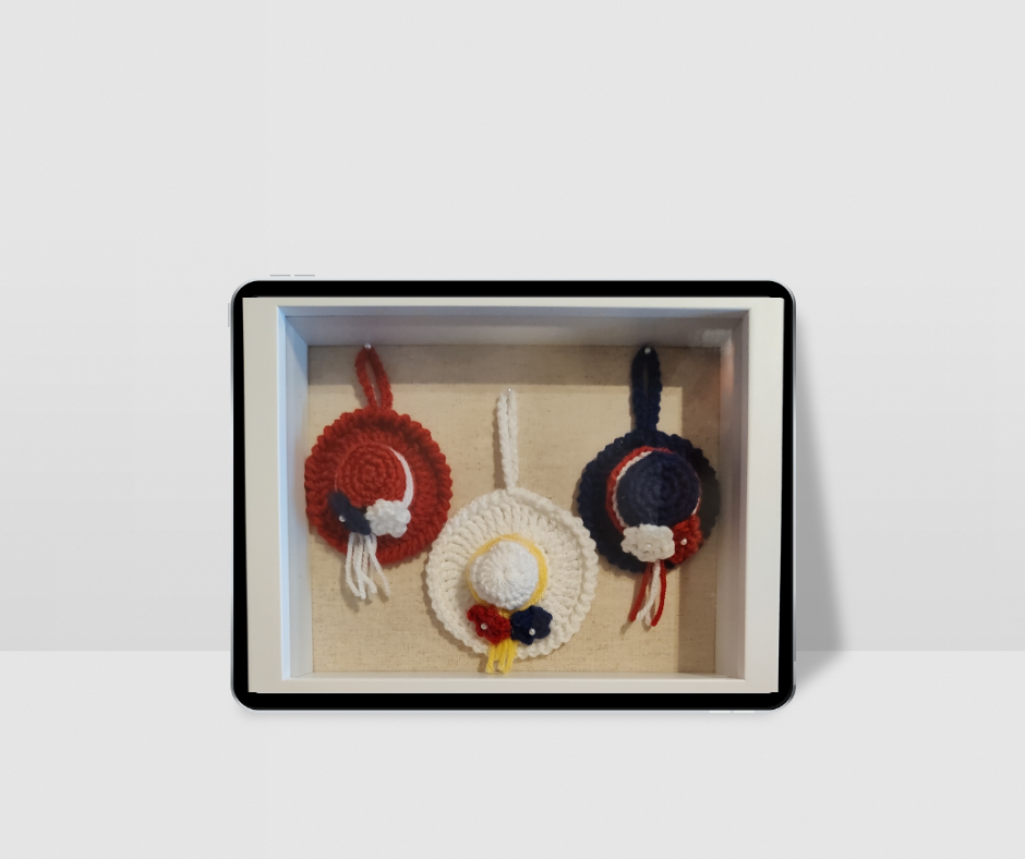 Patriotic Bonnets Framed Artwork: American Heritage Wall Decor for Home or Office