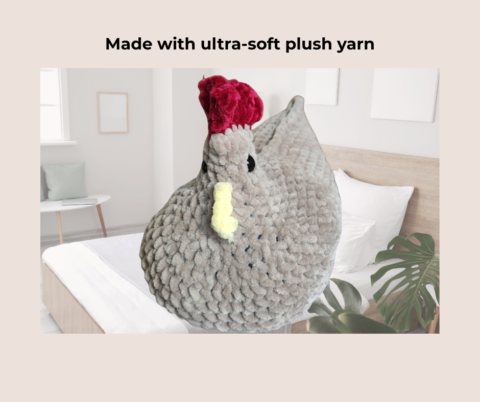 🐔 Support Chicken Plush – Handmade Emotional Support Companion